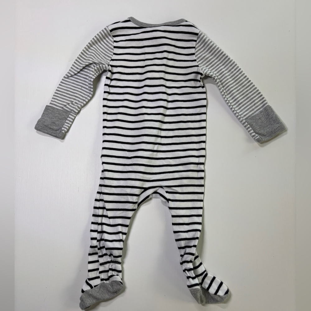 Cloud Island Baby Footed Sleepers 3-Pack 6–9M Neutral Animals Zip Pajamas - Picture 11 of 12